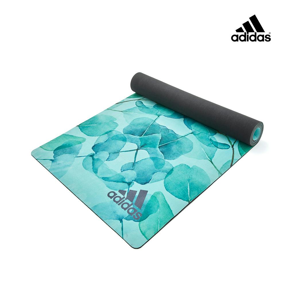 【Adidas 愛迪達】頂級天然橡膠防滑瑜珈墊-3.2mm(湖水綠)