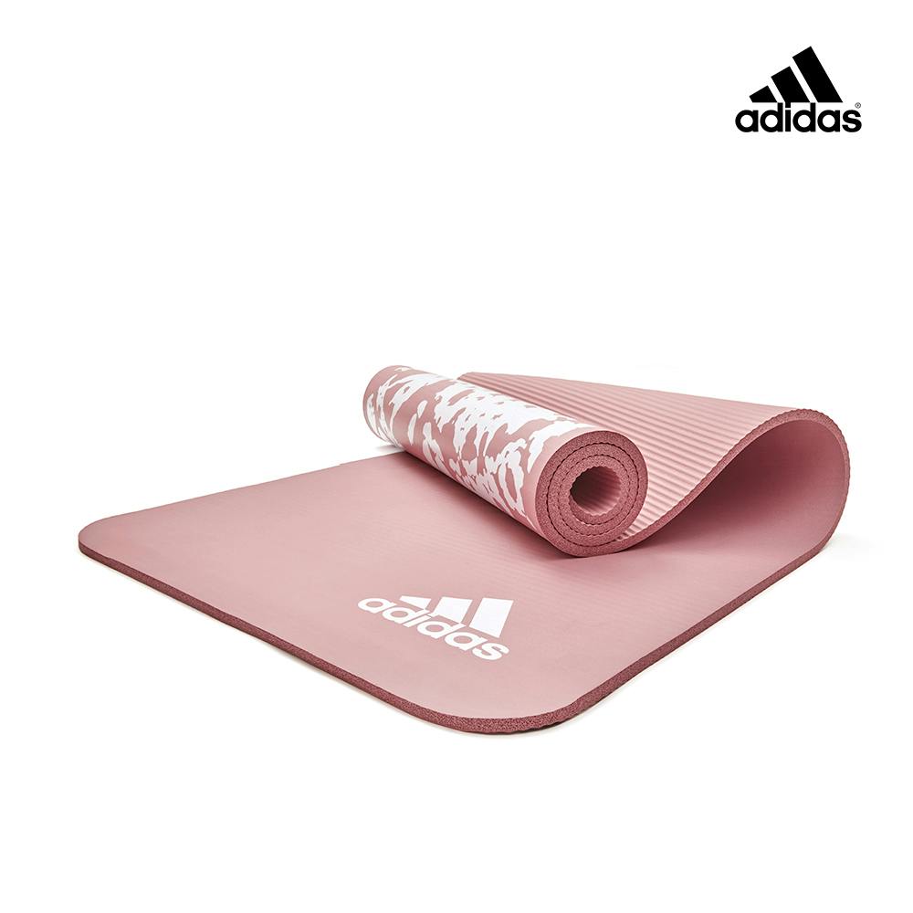 【Adidas 愛迪達】紮染防滑瑜珈墊-10mm(煙燻粉)