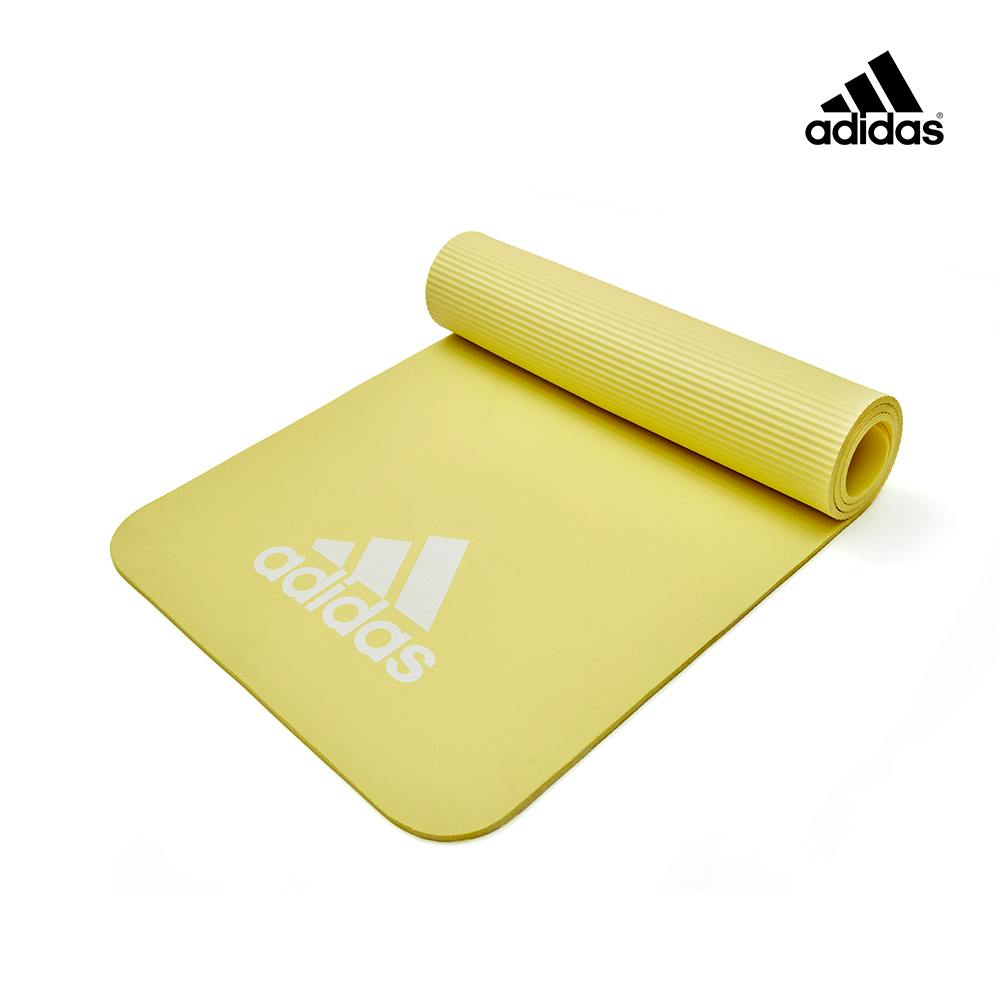 【Adidas 愛迪達】輕量彈性瑜珈墊-7mm(檸檬黃)