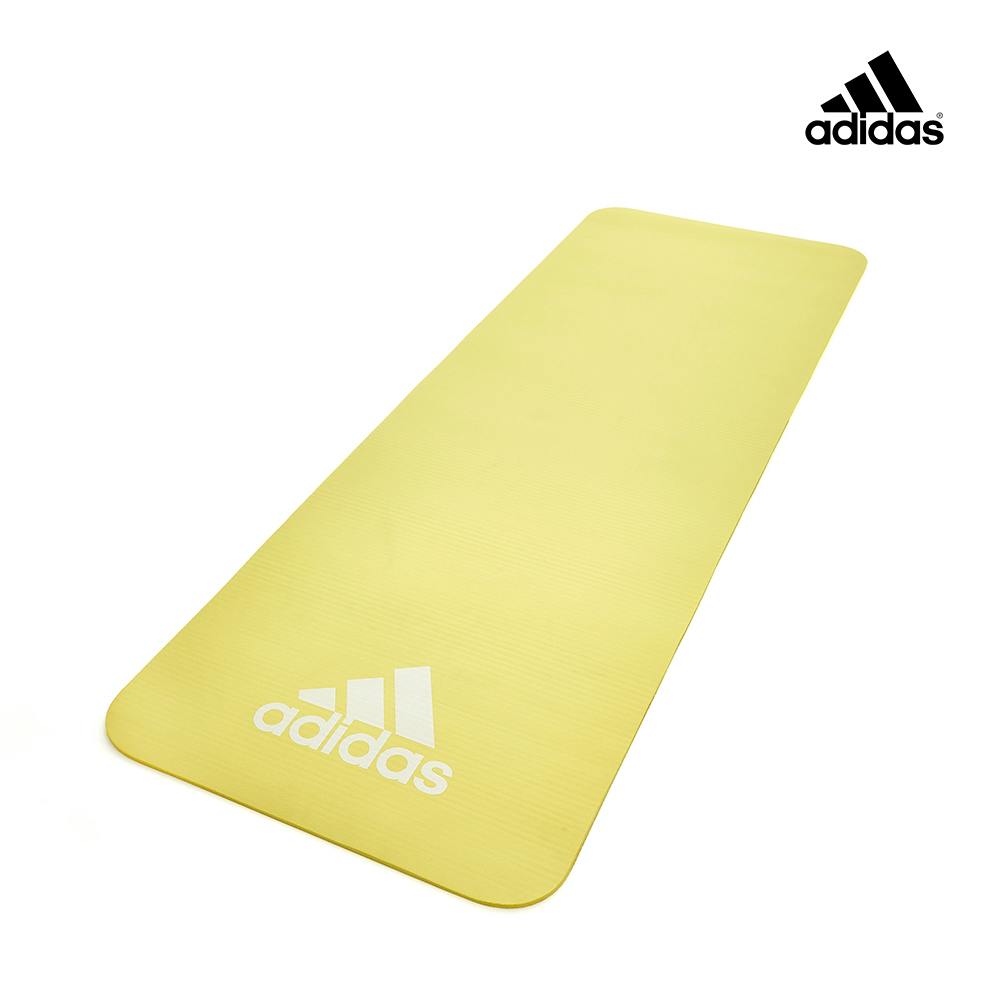 【Adidas 愛迪達】輕量彈性瑜珈墊-7mm(檸檬黃)