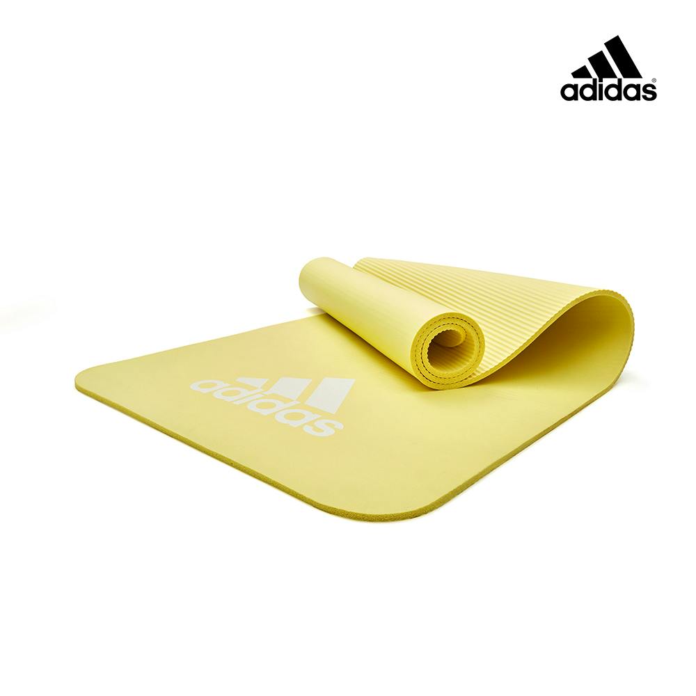 【Adidas 愛迪達】輕量彈性瑜珈墊-7mm(檸檬黃)