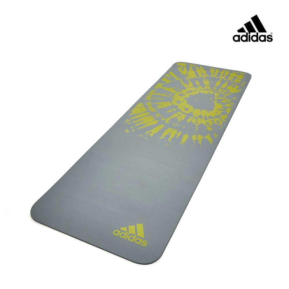 【Adidas 愛迪達】紮染防滑瑜珈墊-10mm(鐵霧灰)